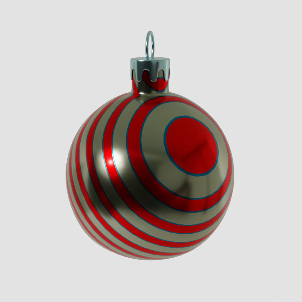 Christmas Ball 3D Model .c4d .max .obj .3ds .fbx .stl .blend 