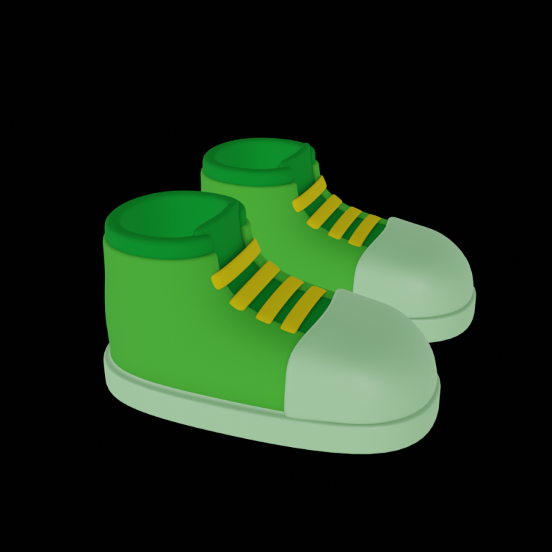 Kids Shoes 3D Model .c4d .max .obj .3ds .fbx .stl .blend