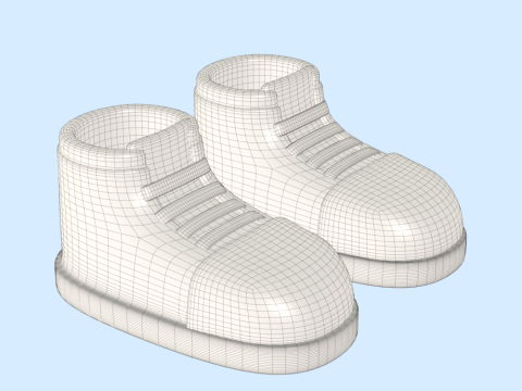 Kids Shoes 3D Model