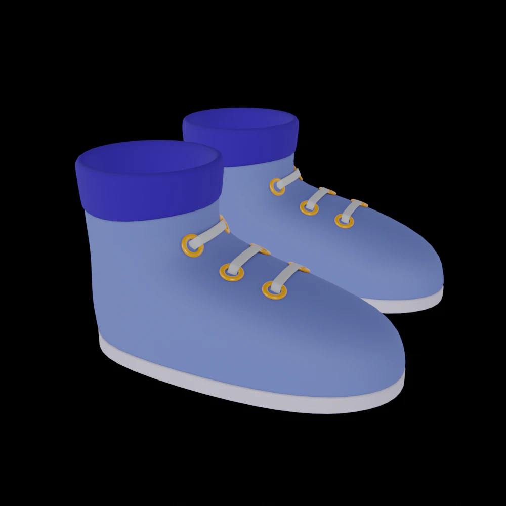 Kids Shoes 3D Model .c4d .max .obj .3ds .fbx .stl .blend 