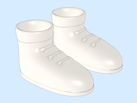 Kids Shoes 3D Model