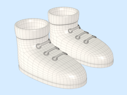 Kids Shoes 3D Model