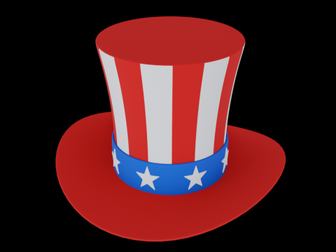 Uncle Sam Hat 3D Model