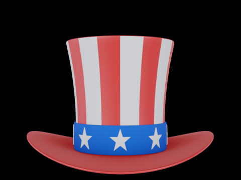 Uncle Sam Hat 3D Model