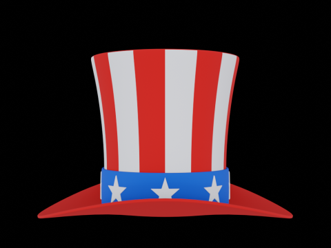 Uncle Sam Hat 3D Model