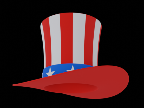 Uncle Sam Hat 3D Model