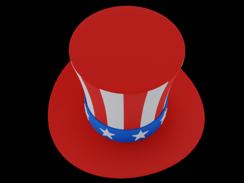 Uncle Sam Hat 3D Model