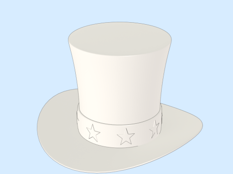 Uncle Sam Hat 3D Model
