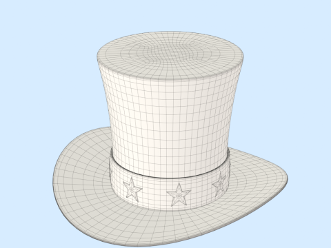 Uncle Sam Hat 3D Model