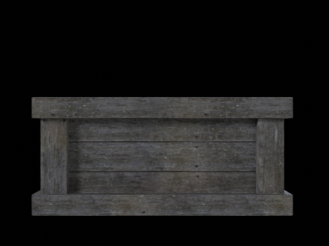 Wooden Box Model 3D