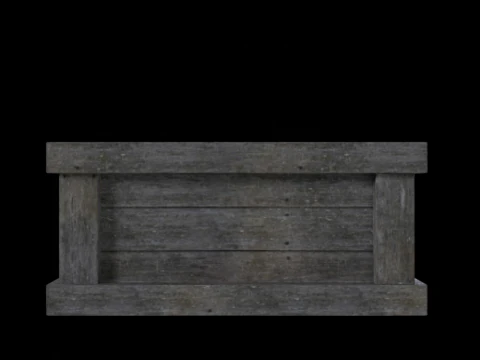 Wooden Box 3D Model