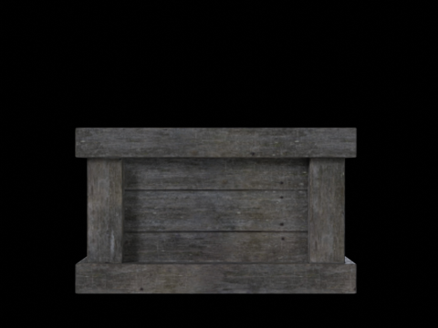 Wooden Box Model 3D