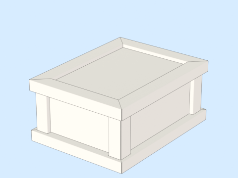 Wooden Box Model 3D