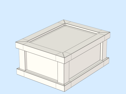 Wooden Box Model 3D