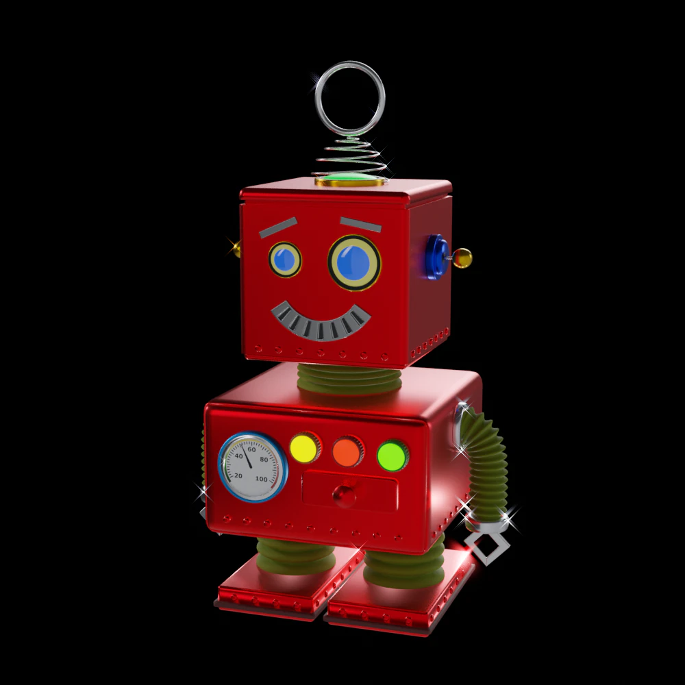 Toy Robot 3D Model .c4d .max .obj .3ds .fbx .stl .blend 