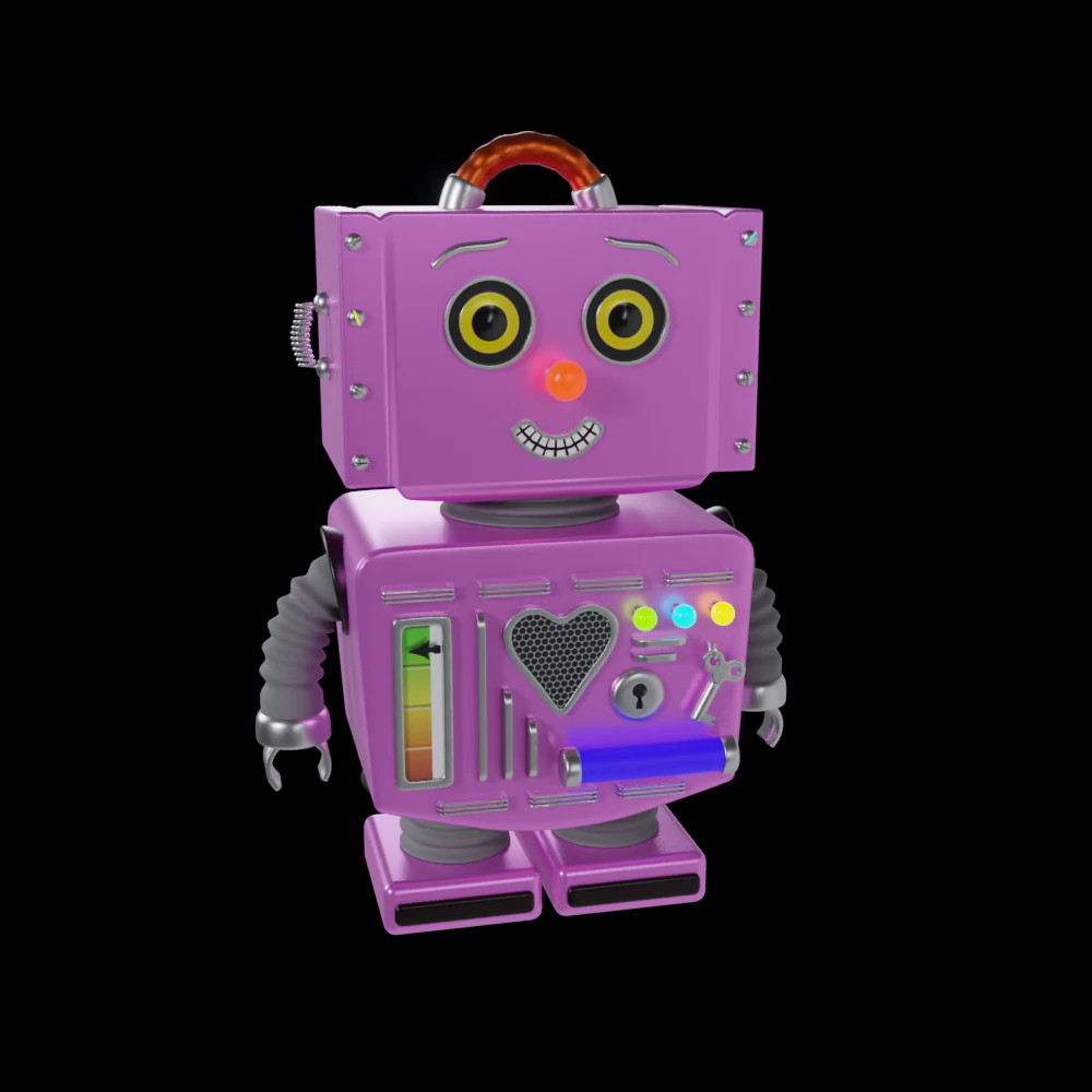 Toy Robot 3D Model .c4d .max .obj .3ds .fbx .stl .blend 