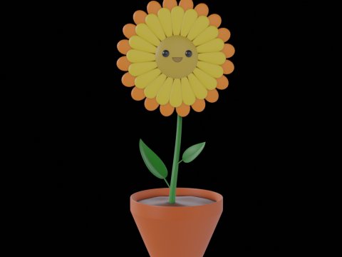 Flower Character Modello 3D