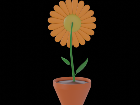Flower Character Modello 3D