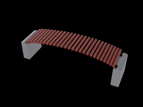 Street Bench 3D Model