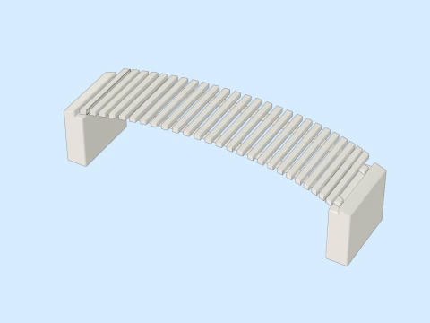 Banc de rue Modèle 3D