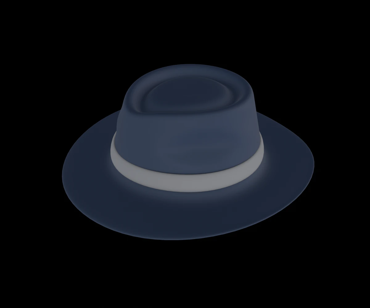 Fedora Hat 3D Model .c4d .max .obj .3ds .fbx .stl .blend 