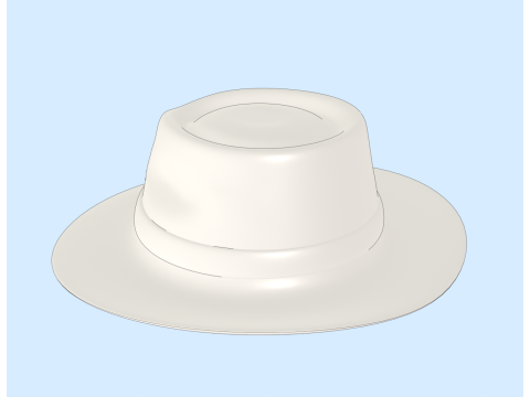 Fedora Hat 3D मॉडल