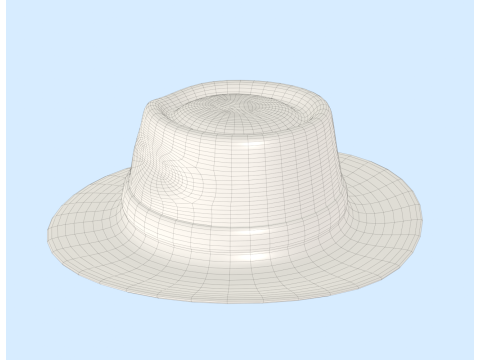 Fedora Hat 3D मॉडल