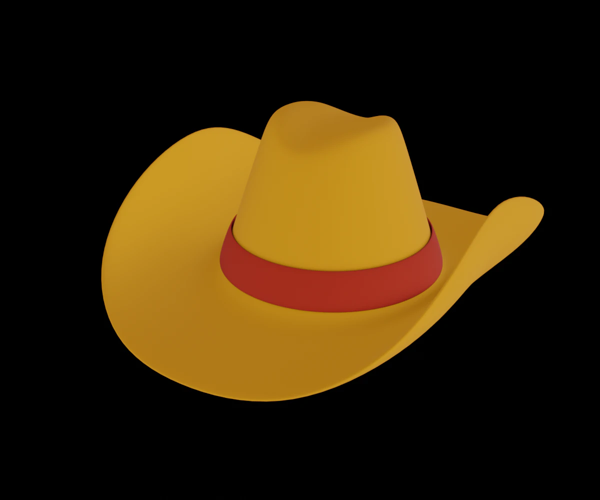 Cowboy Hat 3D Model .c4d .max .obj .3ds .fbx .stl .blend 