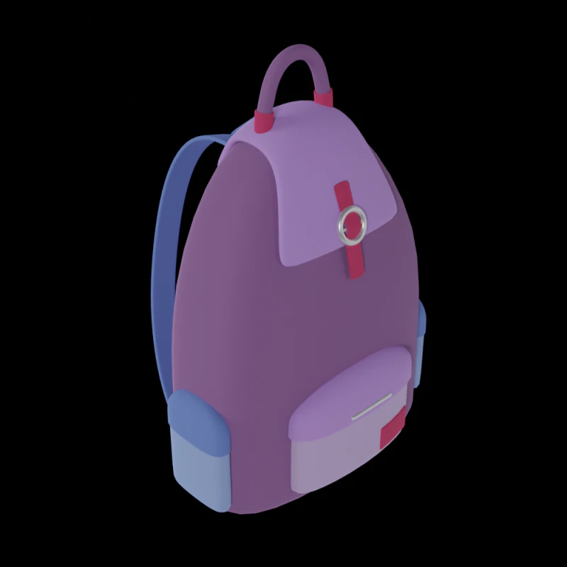 배낭 3D 모델 .c4d .max .obj .3ds .fbx .stl .blend