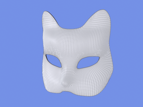 Hand Painted Cat Mask 3Dモデル