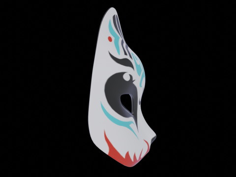 Hand Painted Cat Mask 3Dモデル