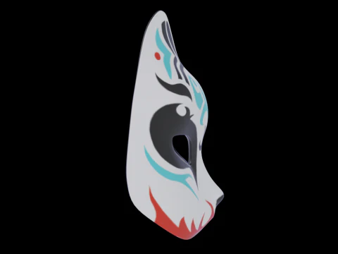 Hand Painted Cat Mask 3D Model