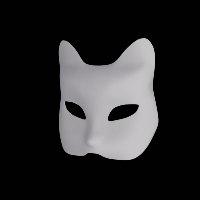 Cat Mask Mockup 3Dモデル .c4d .max .obj .3ds .fbx .stl .blend