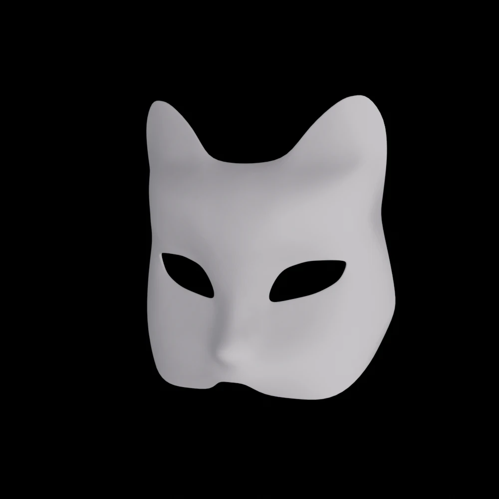 Cat Mask Mockup 3D Model .c4d .max .obj .3ds .fbx .stl .blend 