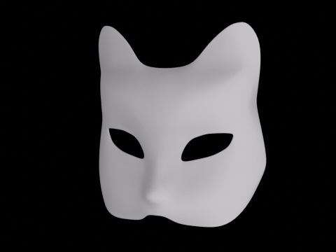 Cat Mask Mockup 3D Модель