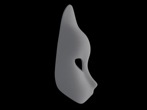 Cat Mask Mockup 3D Model