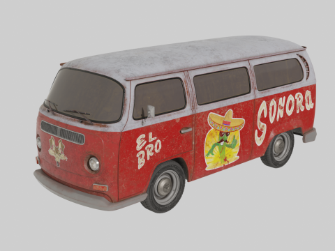 Retro Van 3D 模型