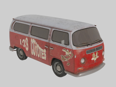 Retro Van 3D Model