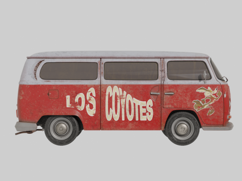 Retro Van 3D Model