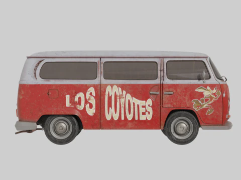 furgoneta retra Modelo 3D