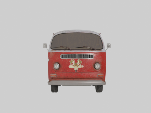 Retro Van 3D Model