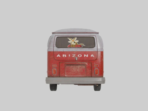 furgoneta retra Modelo 3D