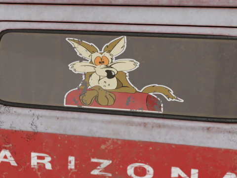 furgoneta retra Modelo 3D