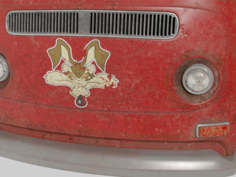 furgoneta retra Modelo 3D