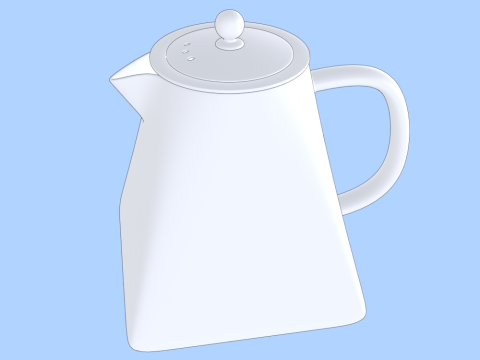 Glass Teapot Modello 3D