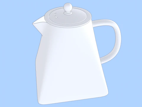 Glass Teapot 3D Model