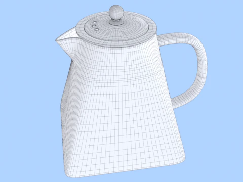 Glass Teapot 3D Model