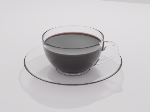 Glass Cup of Coffee 3D Модель
