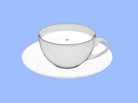 Glass Cup of Coffee 3D मॉडल