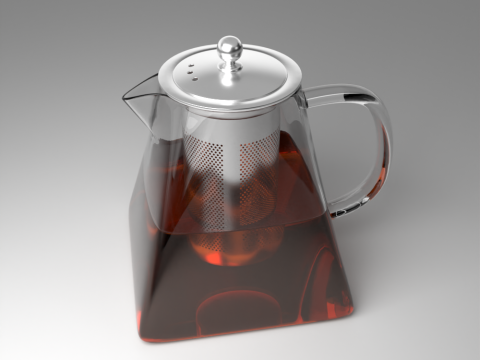 Glass Teapot Modello 3D